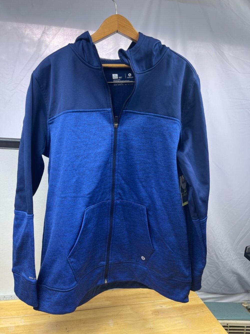 Xersion Girls XL 18/20H Blue Full Zip Athletic Hoodie Quick Dri NWT